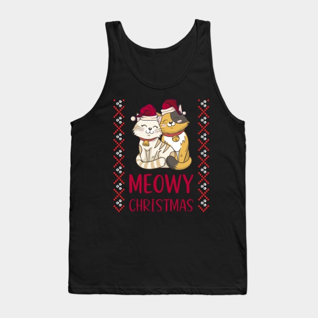 meowy catmas cat christmas tree xmas girls boys funny santa Tank Top by JohnKruger